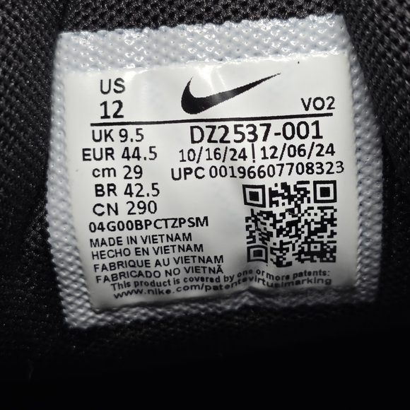 Nike Women's Metcon 9 Black Smoke Grey Sneakers Shoes Size 12 DZ2537-001 New - Picture 4 of 10